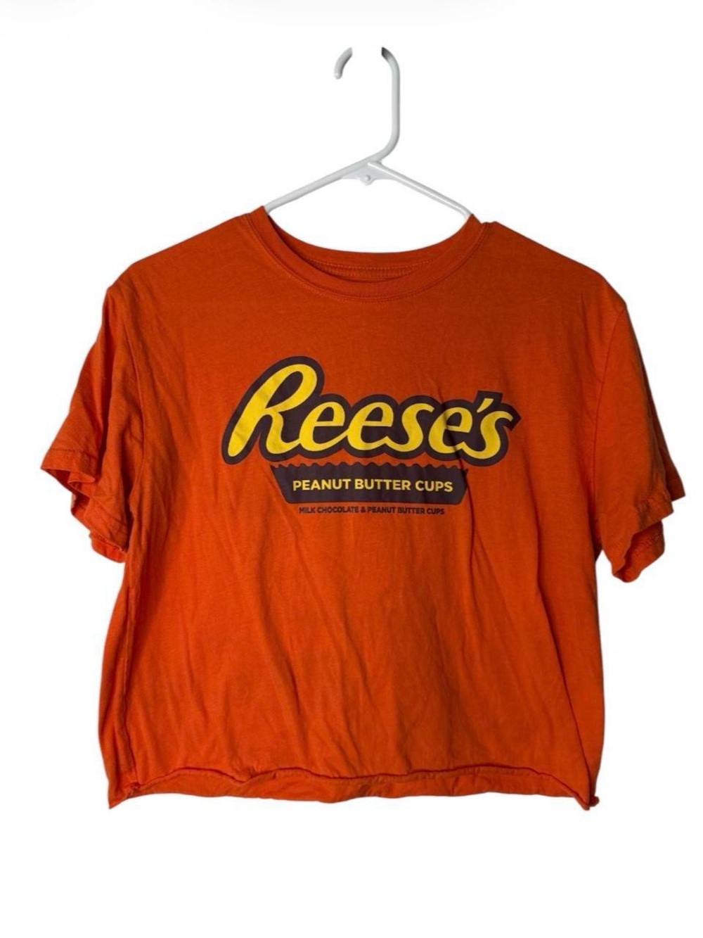 Reese’s Peanut Butter Cups Crop Top Women’s Medium Orange Cotton Twee KidCore